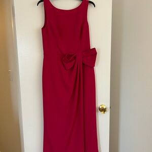 Eliza J Fuchsia Maxi Dress with Bow Accent